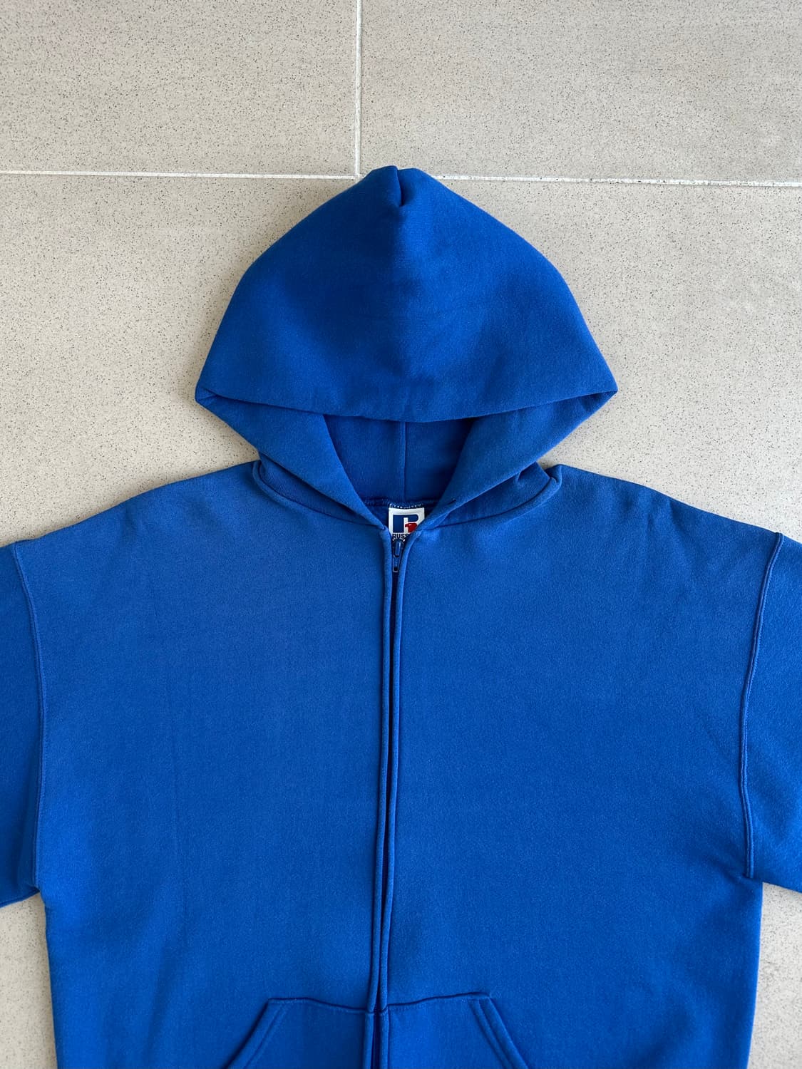 90s 빈티지 러셀 후드집업 블루 XL USA 상품이미지4