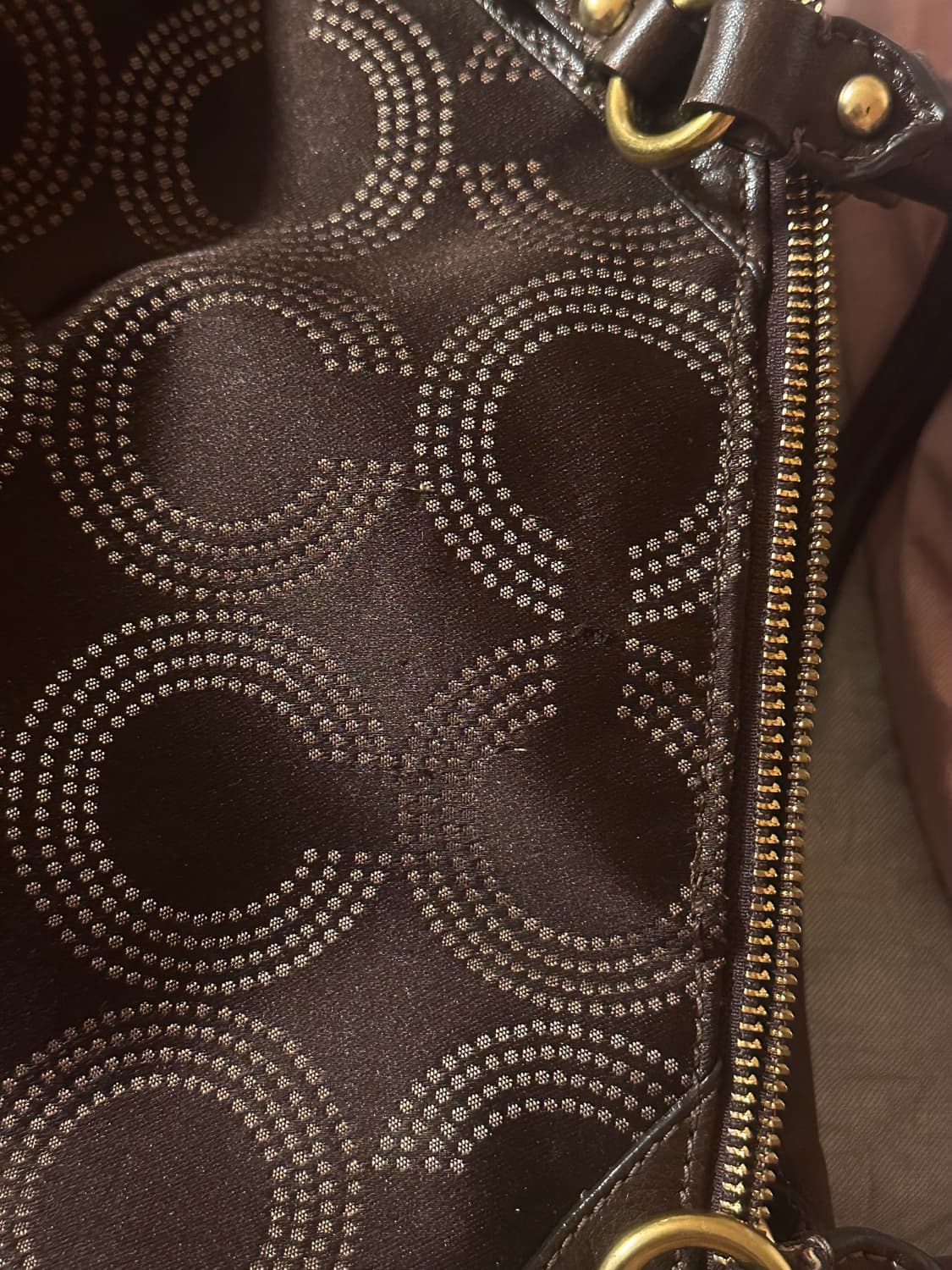 Coach brown tote hand bag 상품이미지8