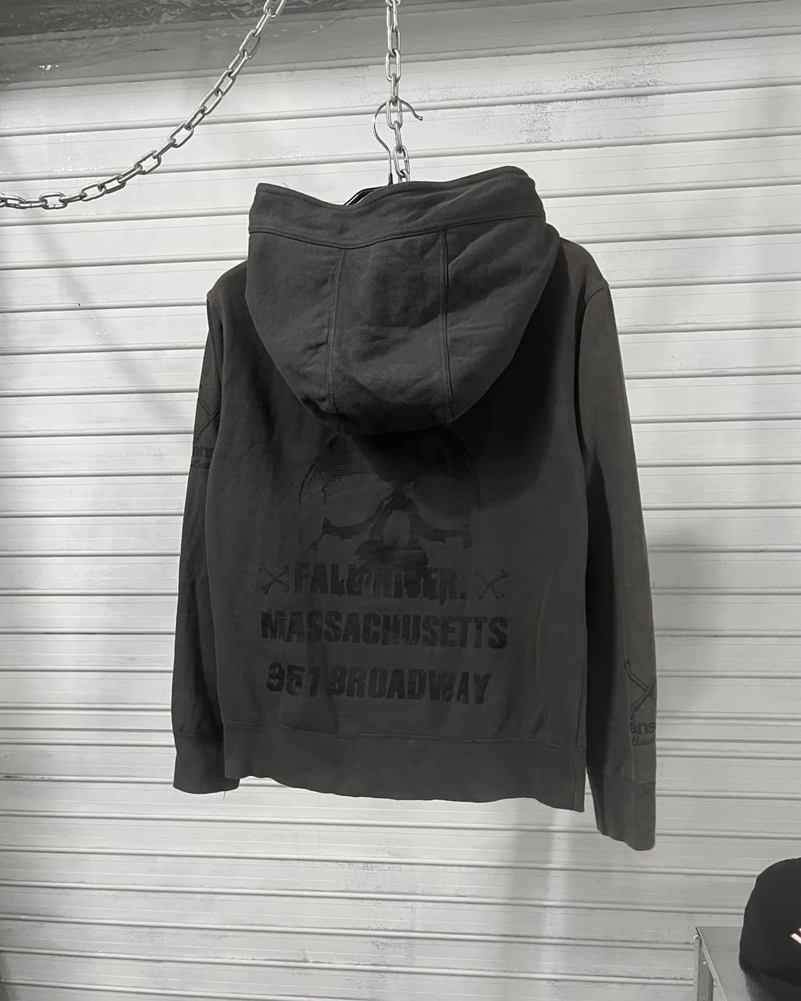 Vanson Leathers skull bone hood jacket 상품이미지4