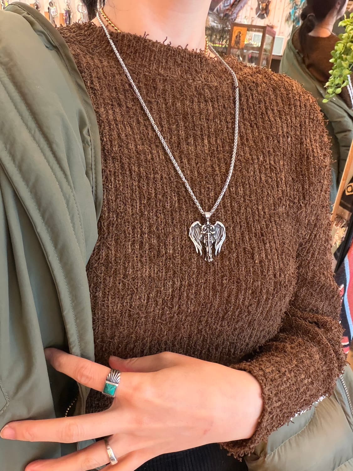 엔젤 윙 펜던트 네클리스 상품이미지1