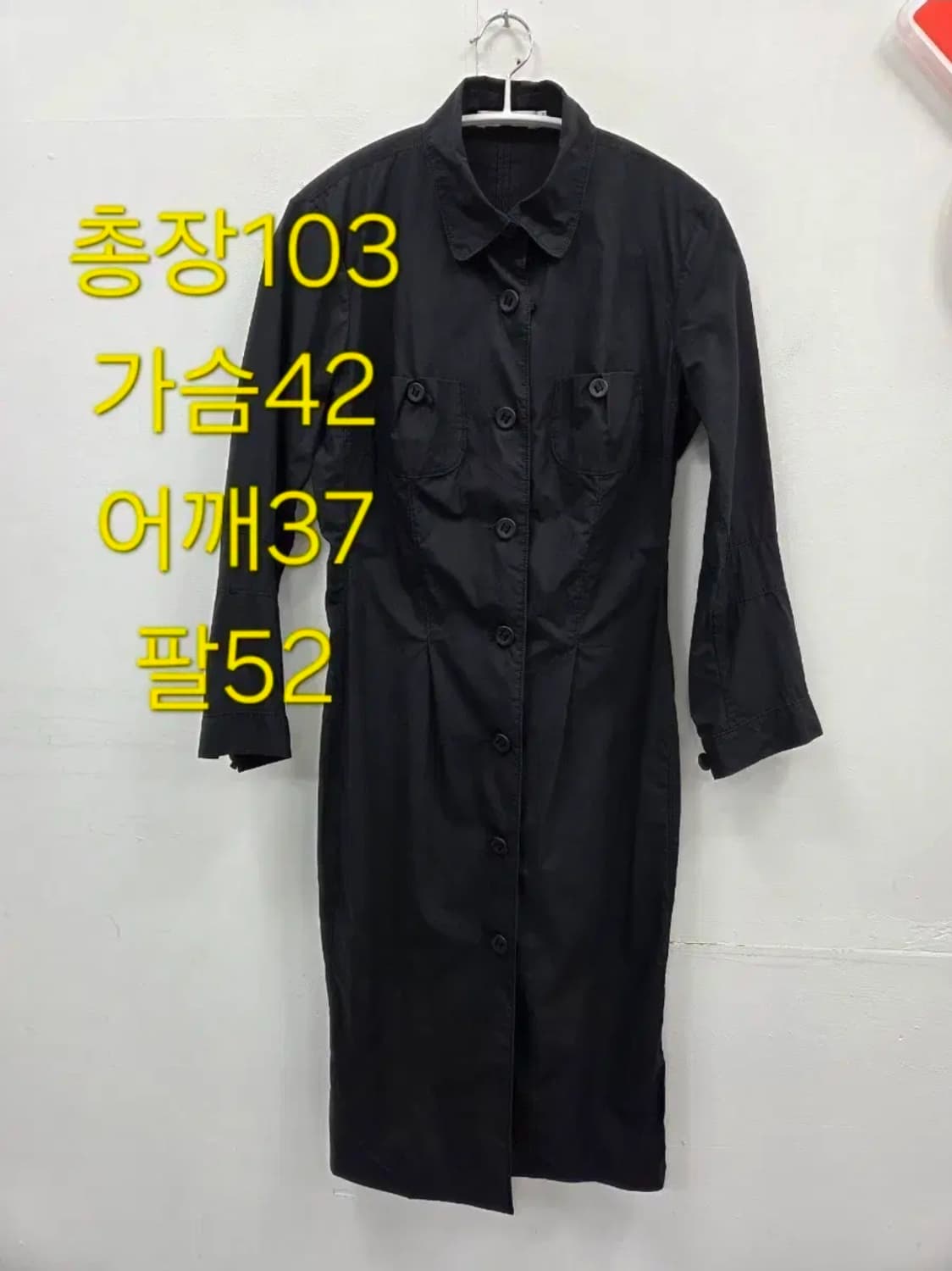 34 질샌더 블랙 롱 셔츠 원피스 상품이미지1