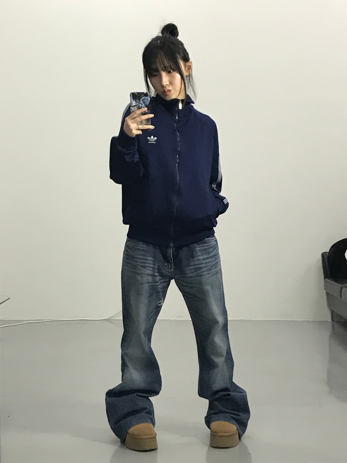 90’s Adidas W.Germany Tracktop Navy 상품이미지3