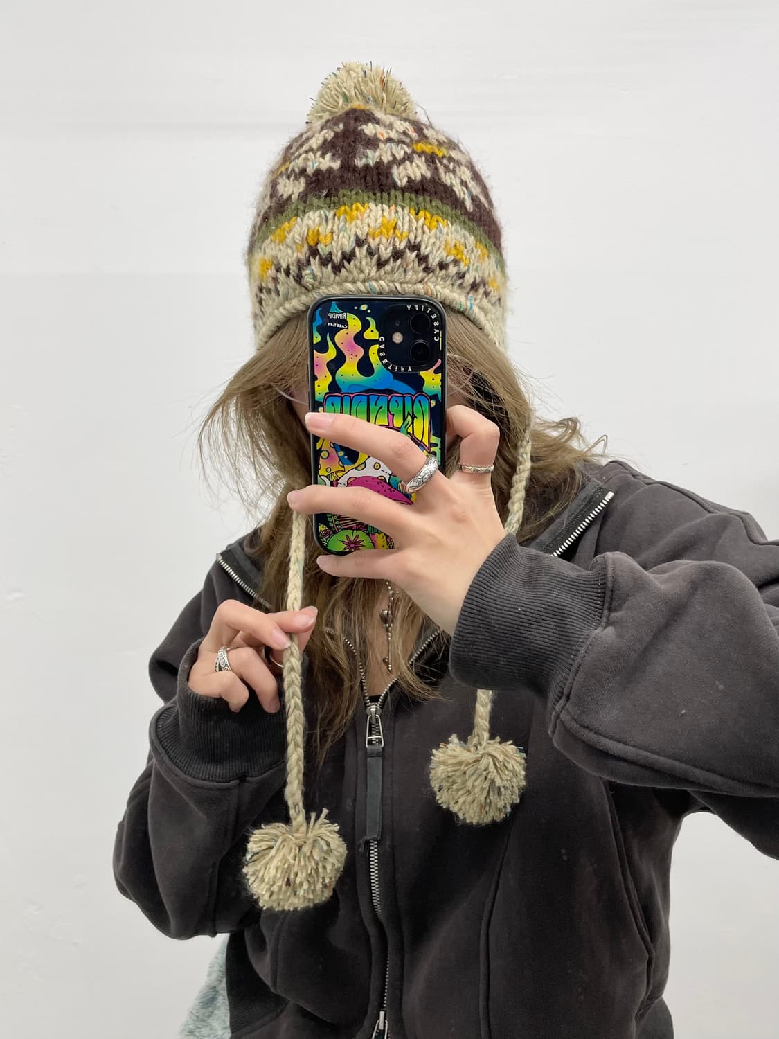 브라운 모리 노르딕 이어머프 비니 상품이미지2