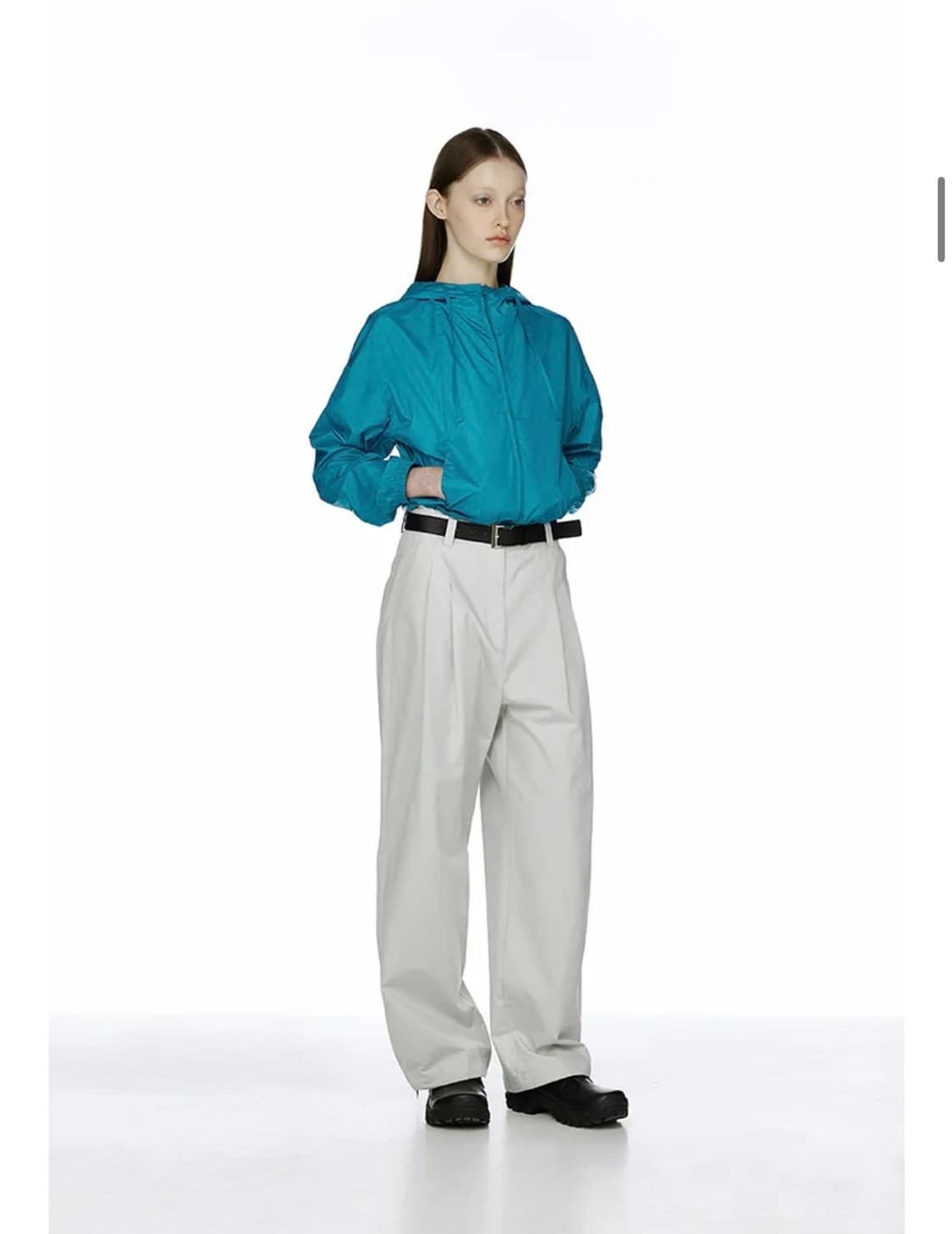 버뮬라 burmular GLOSSY HOODIE ANORAK (BLUE  상품이미지3