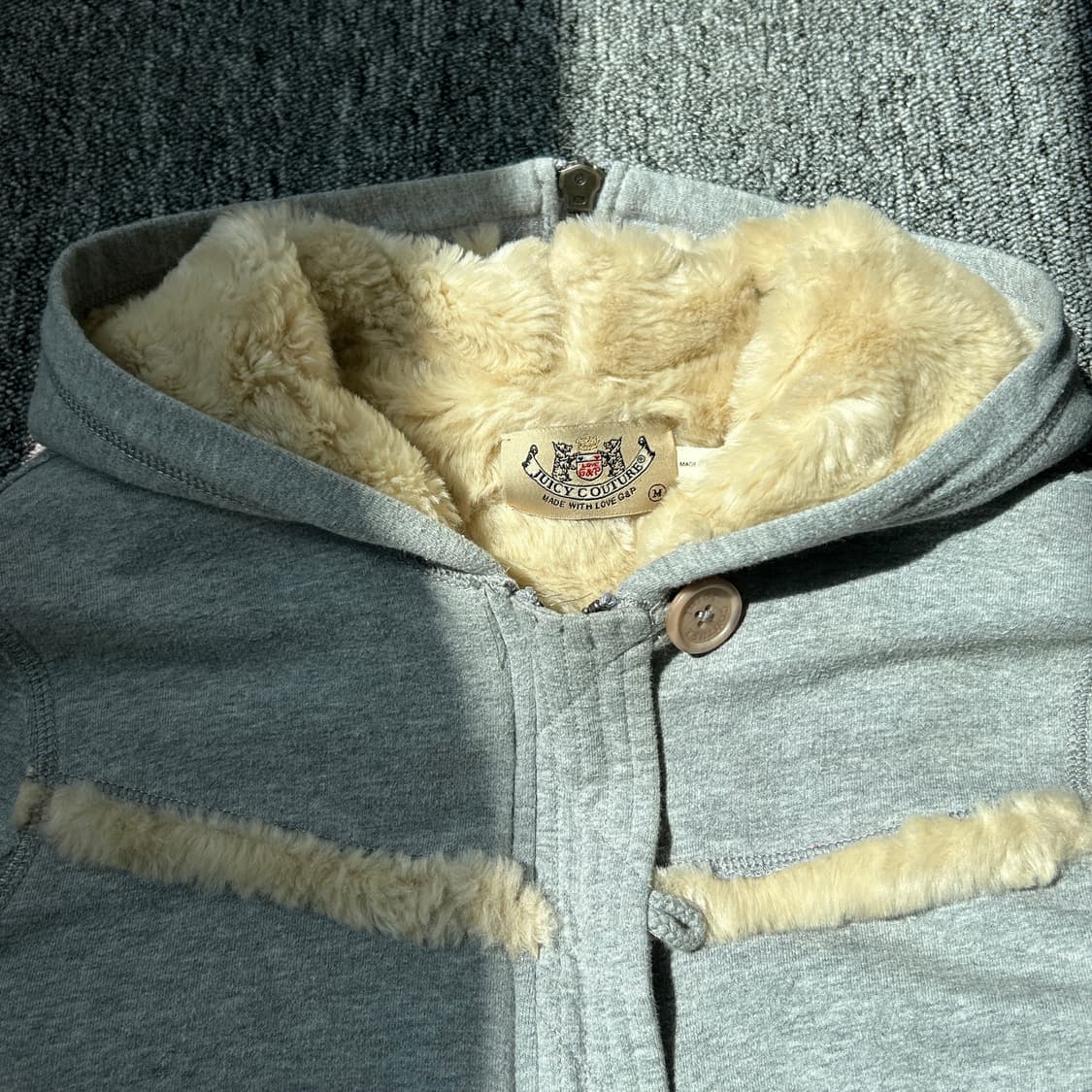 쥬시꾸띄르 딱붙핏 퍼 후드집업 상품이미지6