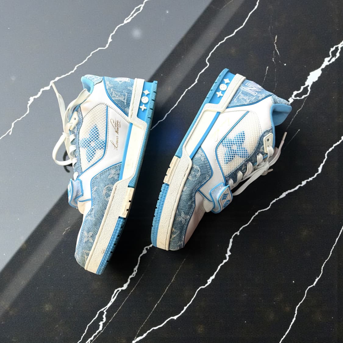 260~265/ 루이비통 벨크로 데님 마린 스니커즈 상품이미지4