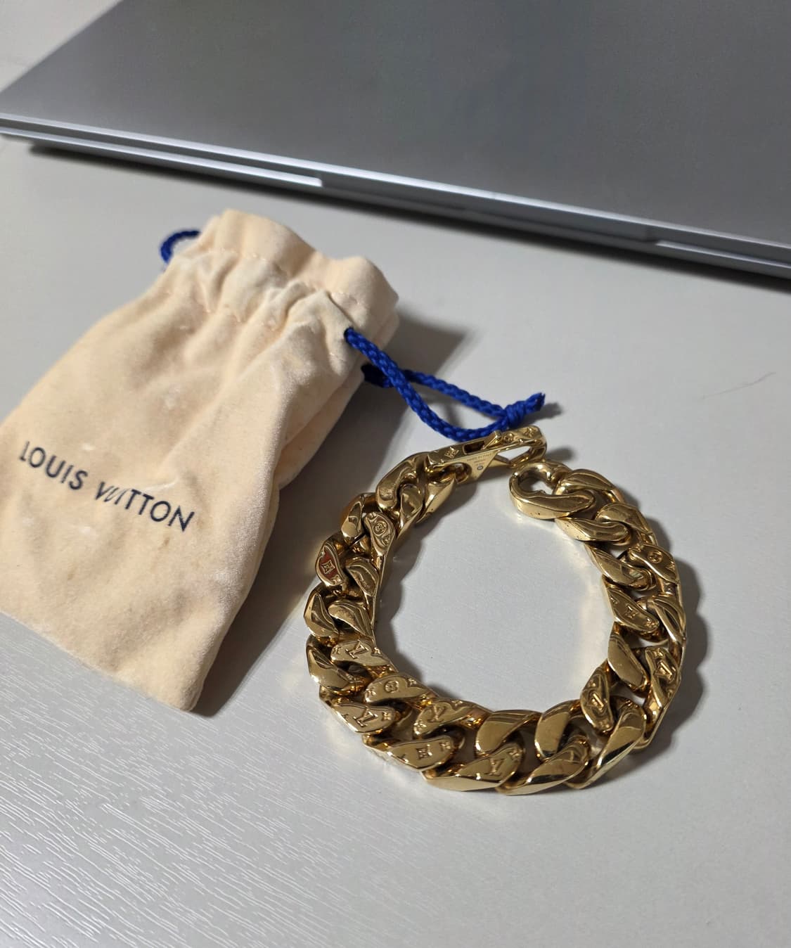 [M]23ss 루이비통 체인링크 금장 팔찌 상품이미지1
