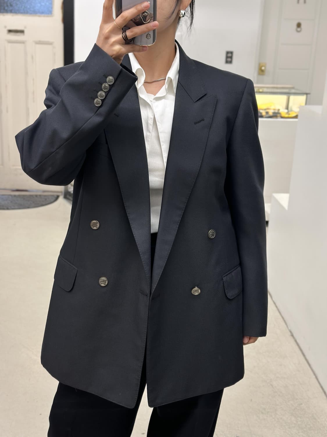 버버리 실버 버튼 자켓 상품이미지4