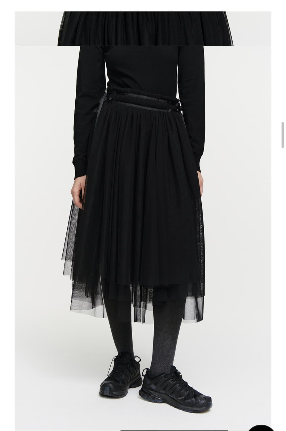 버뮬라 스커트 RIBBON TULLE LONG SKIRT(BLACK) 상품이미지2
