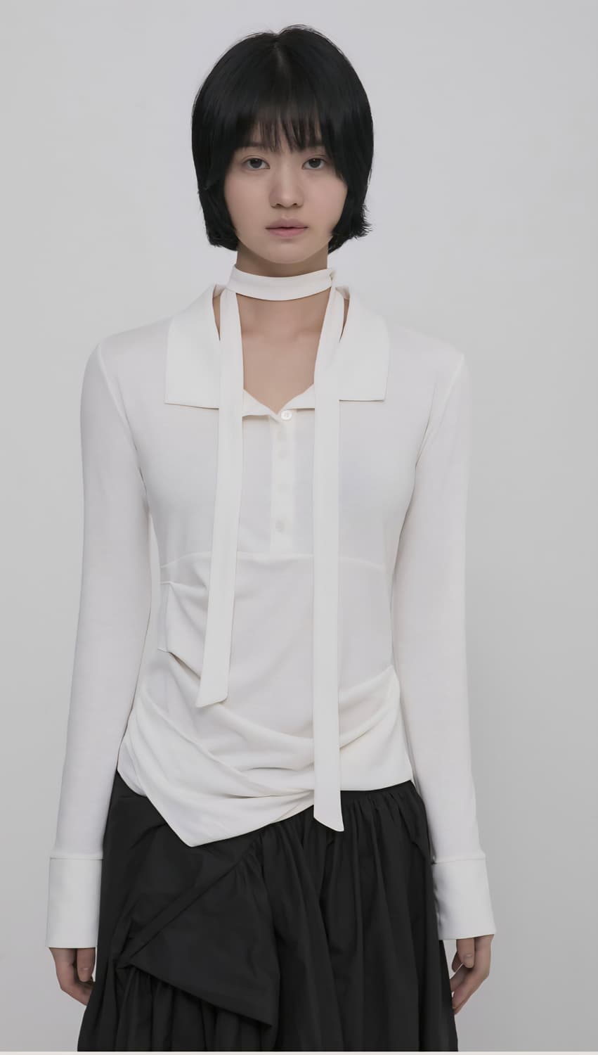 플레어업 드레이프 셔츠 티셔츠 세트 상품이미지2