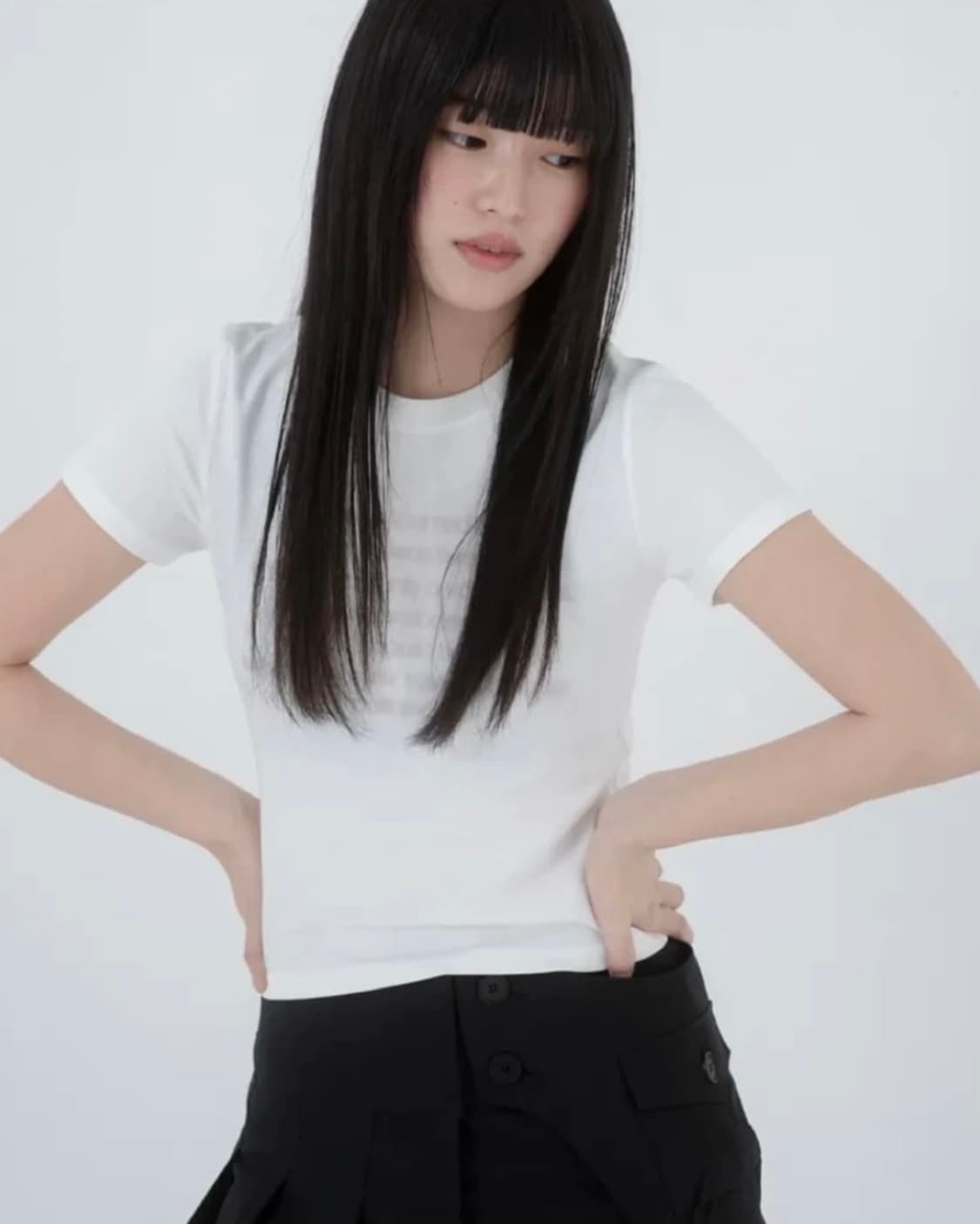 미세키서울 Lettering short sleeves WHITE 상품이미지1