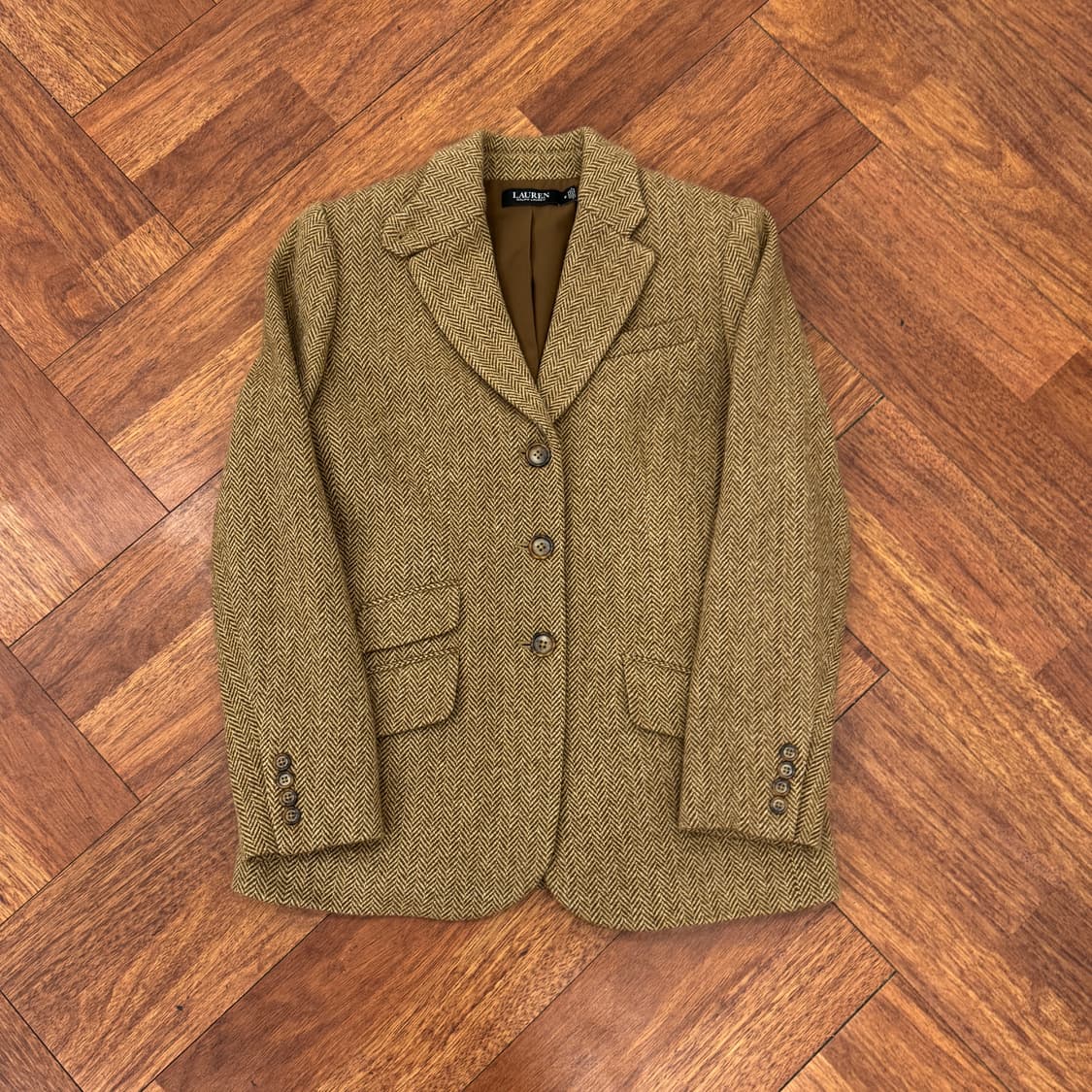 여성용 55 로렌 랄프로렌 헤링본 블레이저 자켓  상품이미지1