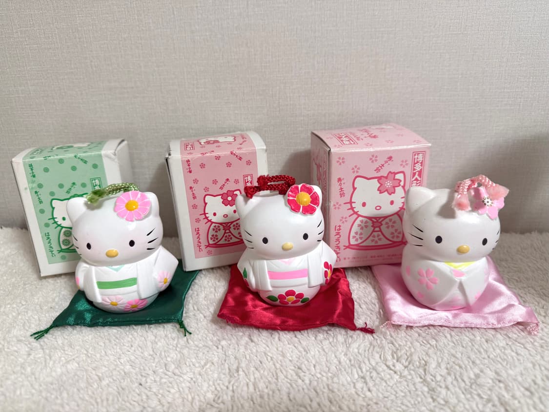레어) 산리오 고전키티 하카타 도자기 인형 피규어 상품이미지1