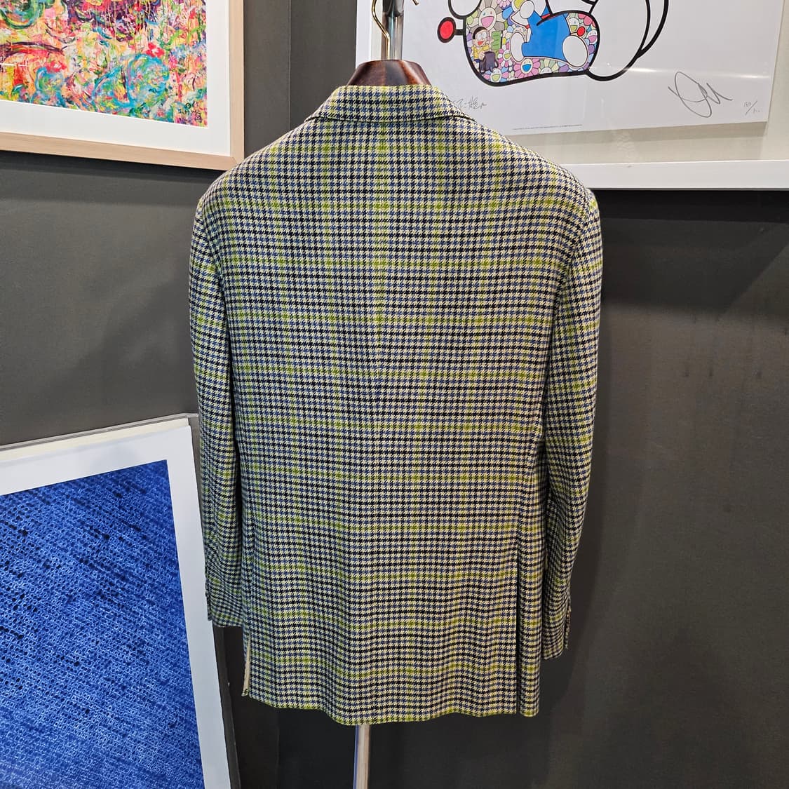 에르메스 캐시미어 100% 체크 정장 블레이저 상의 상품이미지3