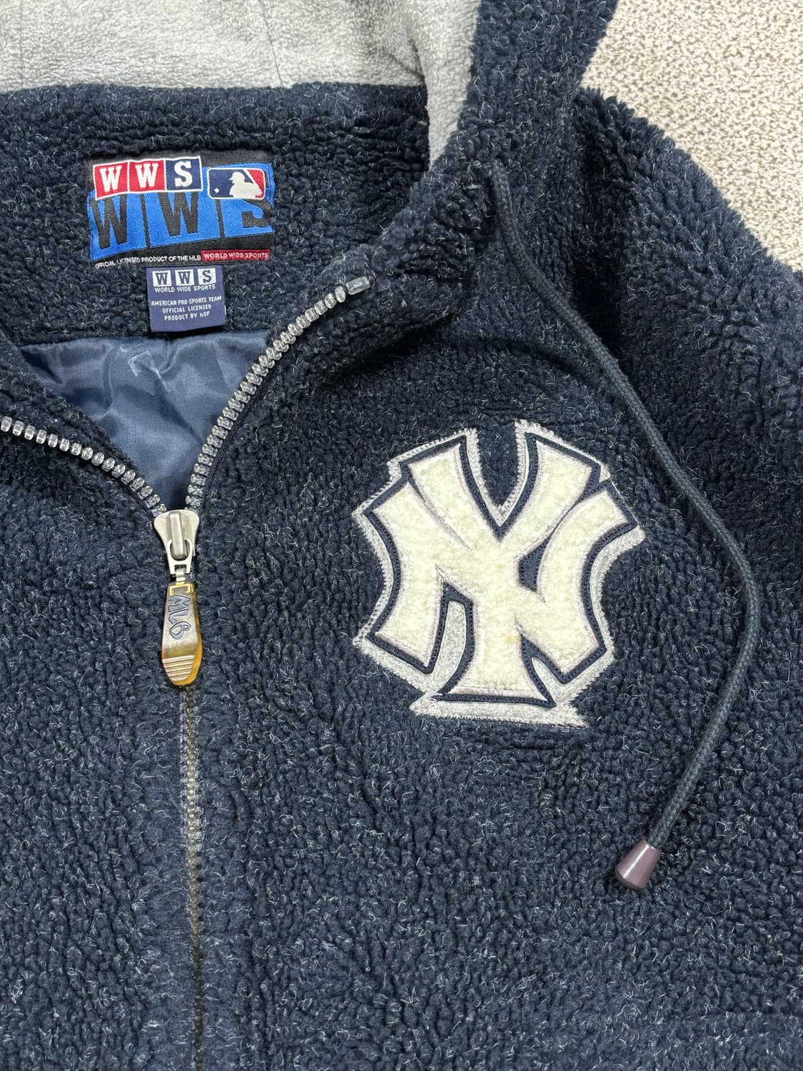 00s WWS MLB 뉴욕 양키스 플리스 후드 집업 100사이즈 상품이미지4
