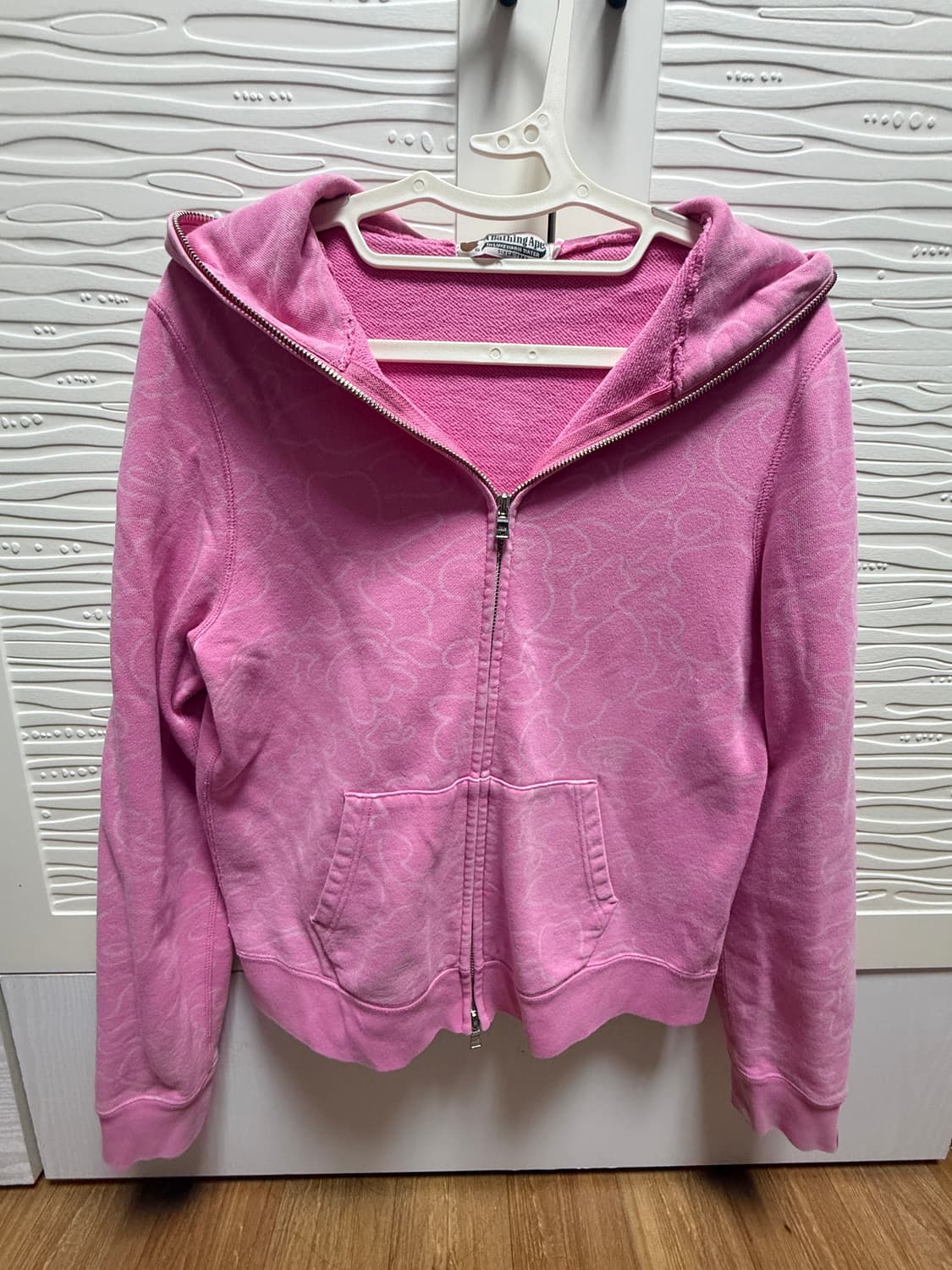 베이프 핑크 후드집업 s 상품이미지1