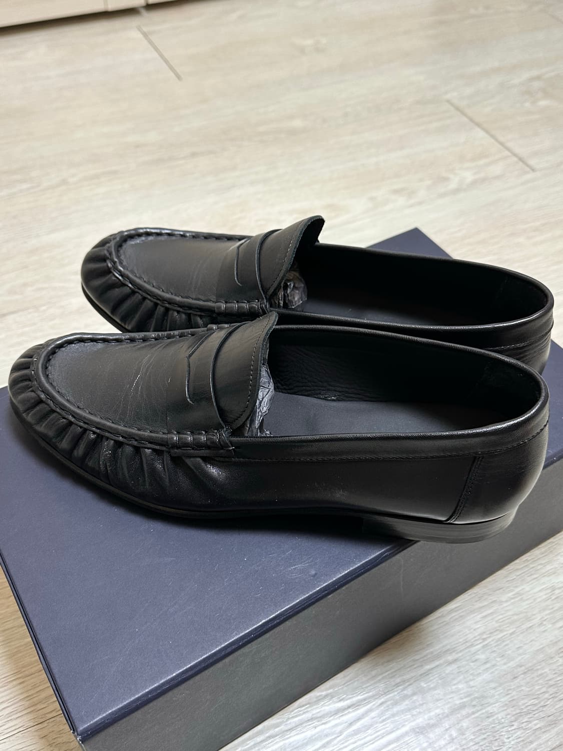 [260] 수트서플라이 블랙 레더 로퍼 상품이미지4