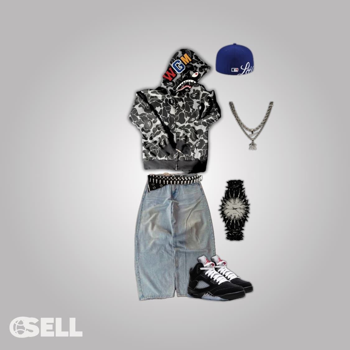 [초희귀 한정매물] 베이프 디태쳐블 샤크후드 블랙 상품이미지2