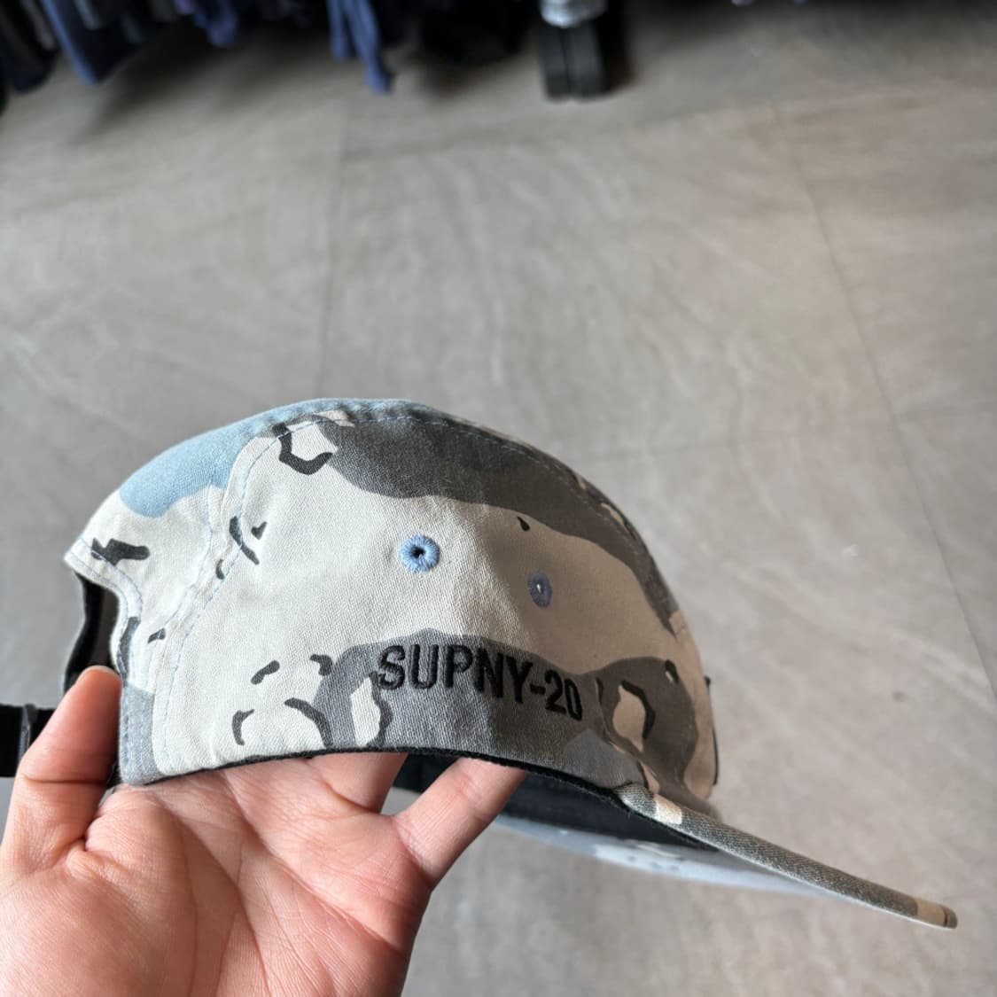 20Ss 슈프림 밀리터리 캠프 캡 블루 초코칩 카모 상품이미지3