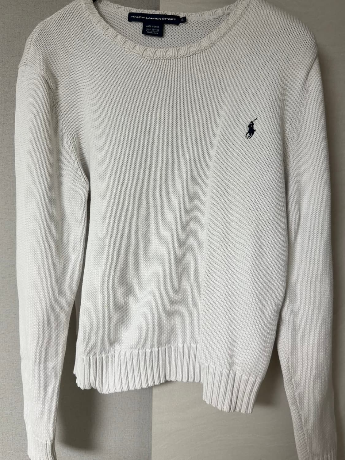 폴로 화이트 빈티지 니트 상품이미지1