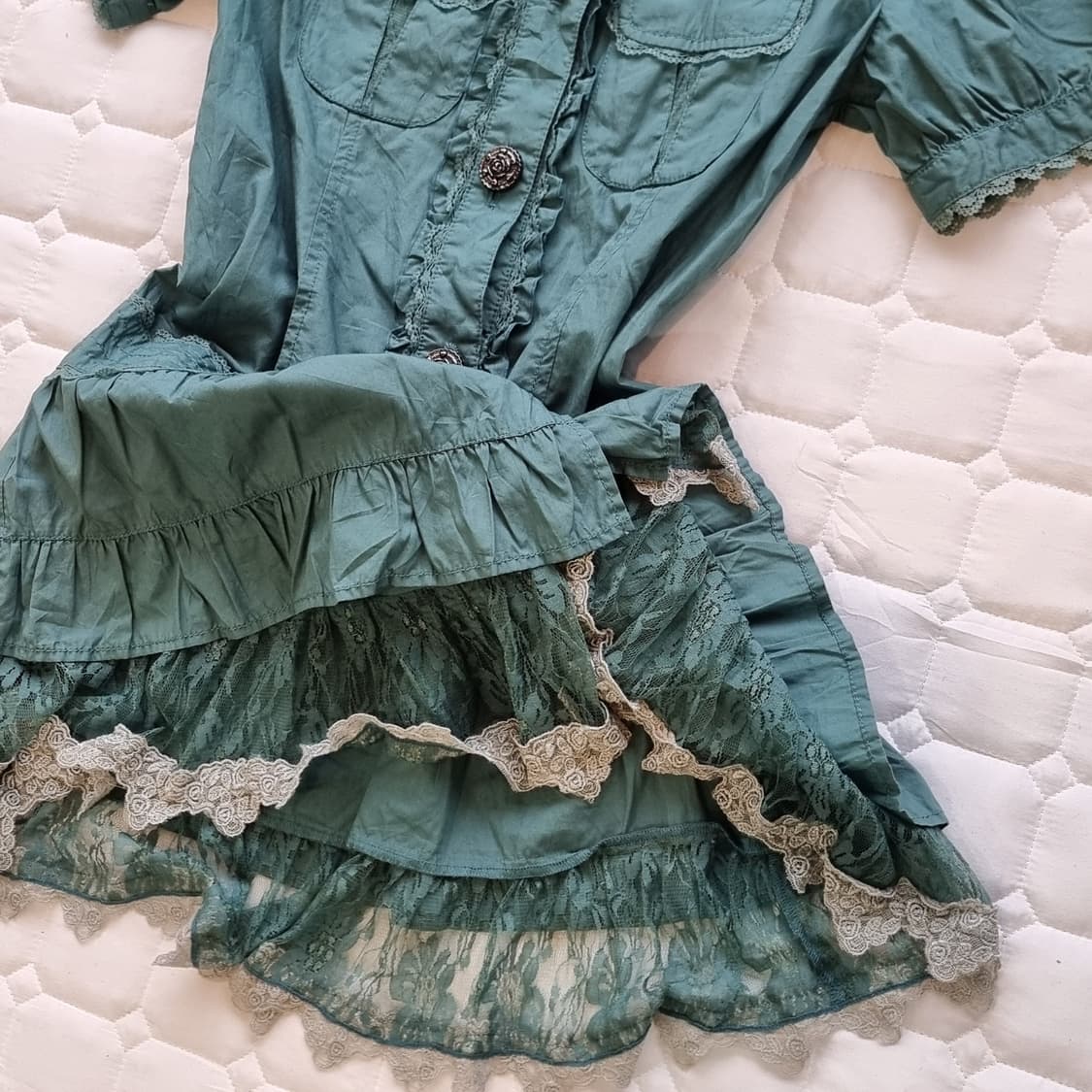 axes femme(악세즈 팜므) 빈티지 레이스 플레어 원피느 상품이미지3