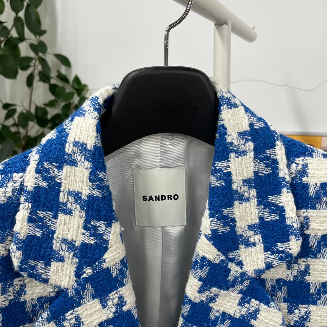 산드로 우먼 하운드투스 트위드 자켓 38 상품이미지3