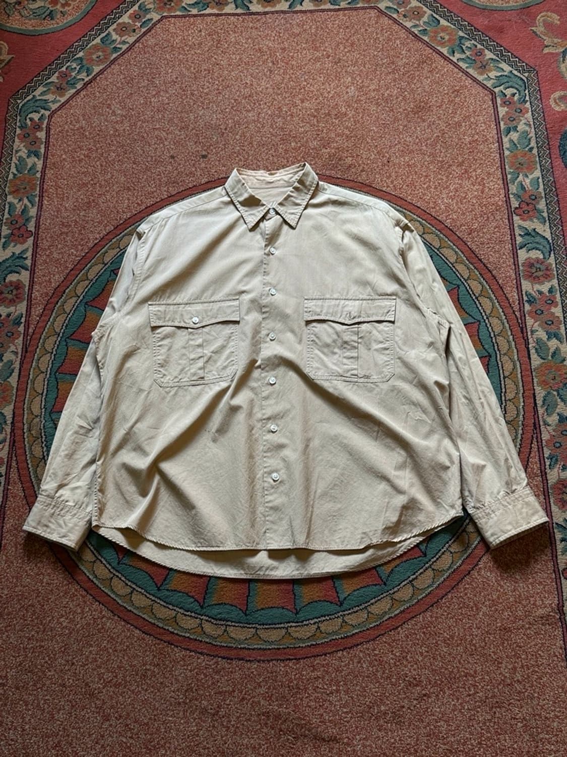 Porter Classic Roll Up Shirt Beige Color 상품이미지2