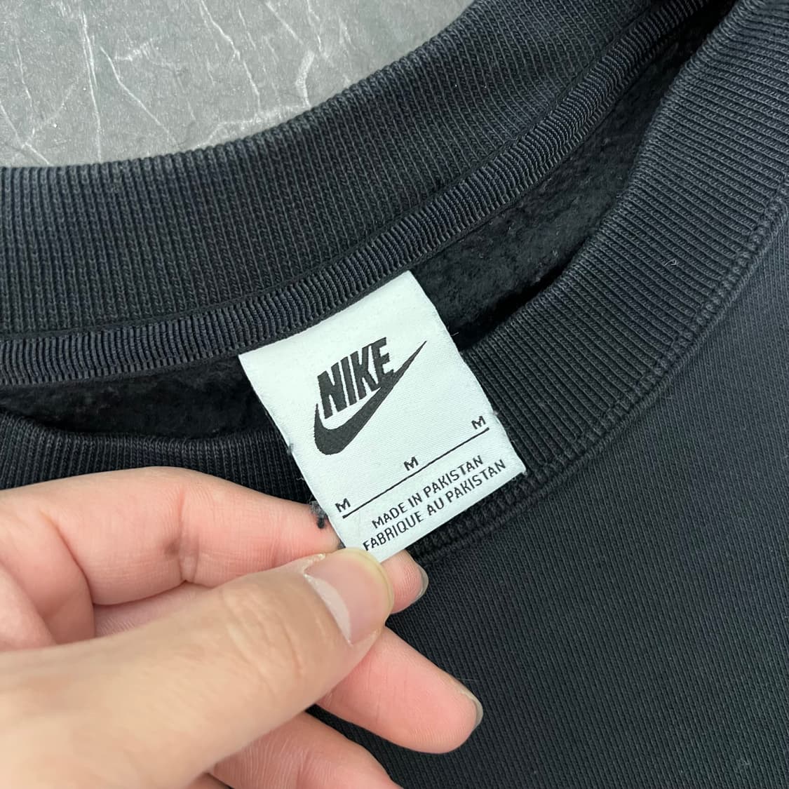 나이키 x 스투시 NRG 워시드 플리스 크루넥 맨투맨 블랙 상품이미지4