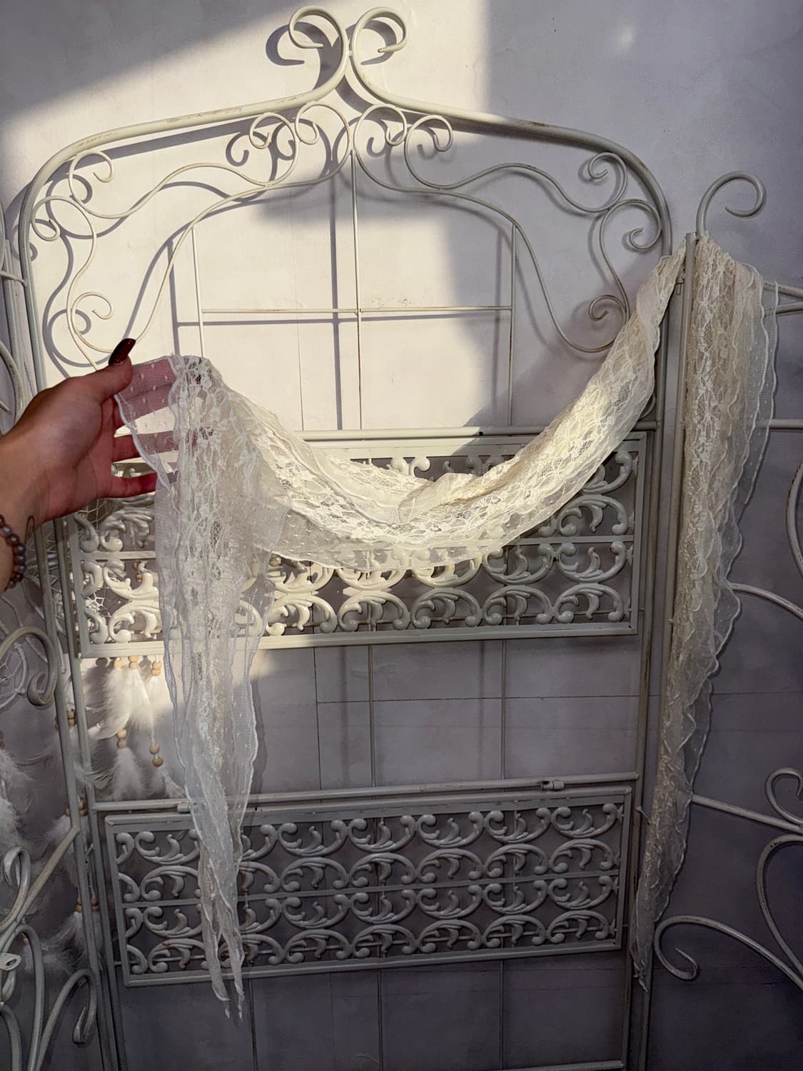 Ivory floral dot lace scarf 상품이미지2
