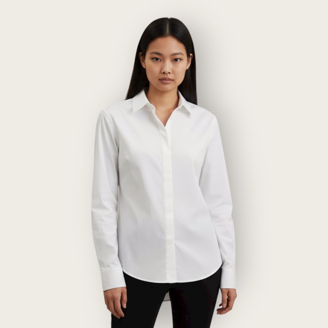 38/ 생로랑 코튼 포플린 화이트 셔츠 (새상품) 상품이미지1