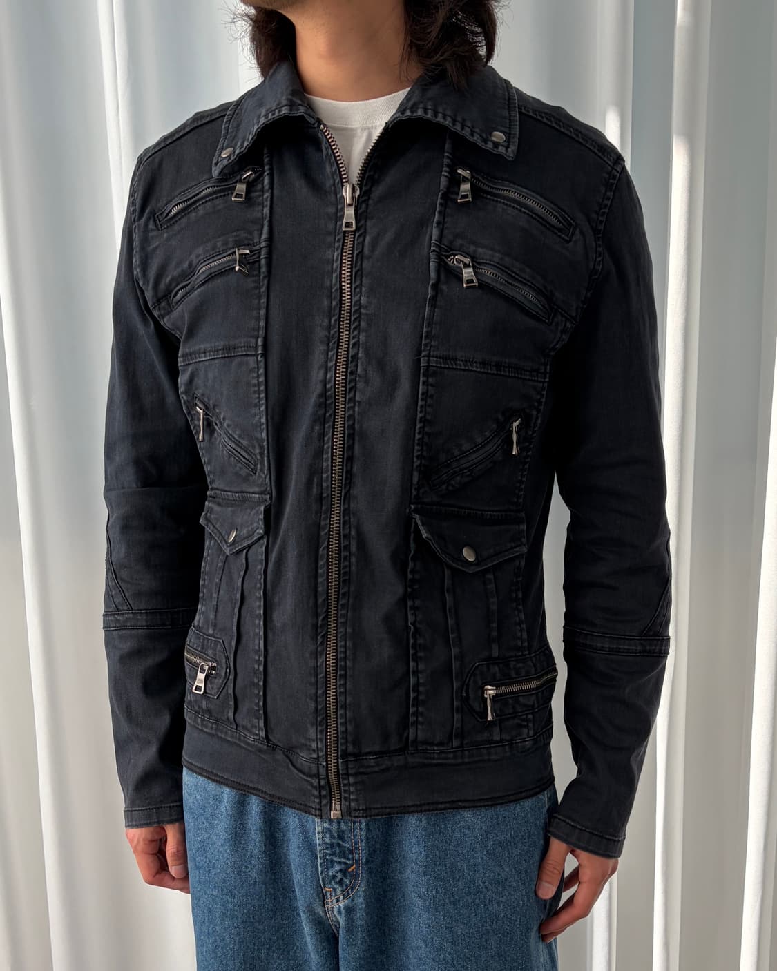 [L]Showblanc 스판덱스 바이커 자켓 상품이미지5