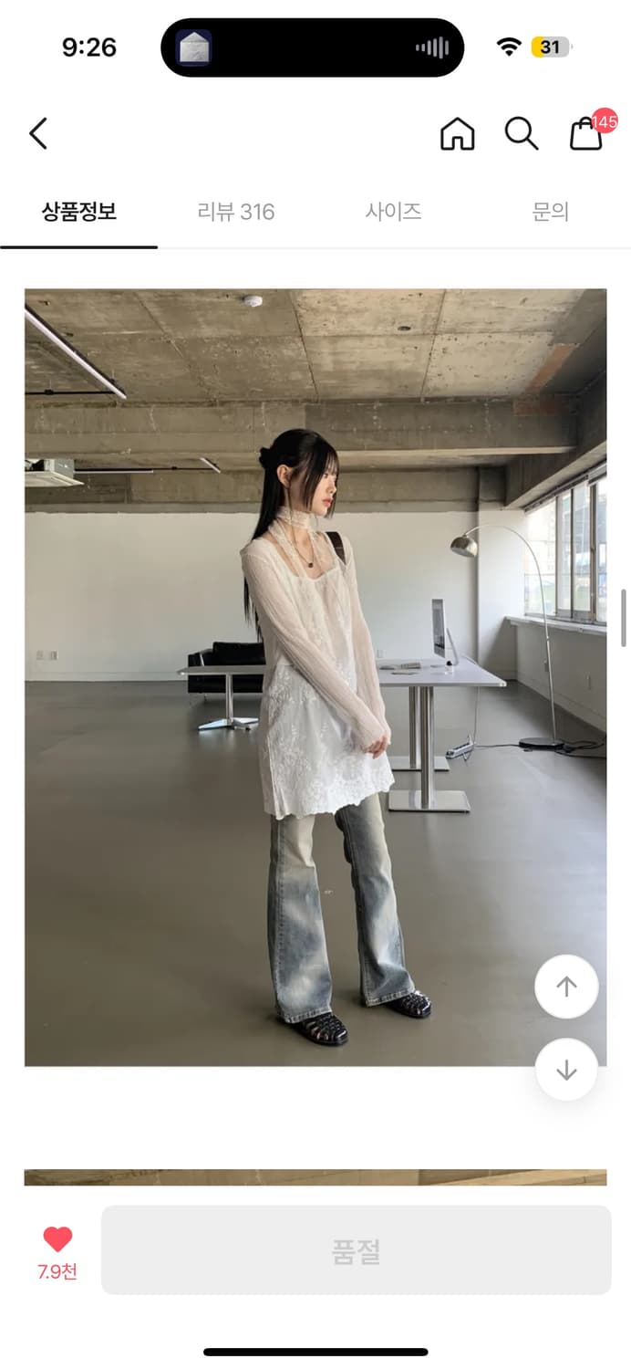 파커브 빈티지 자수 레이어드 나시 미니 원피스 상품이미지1