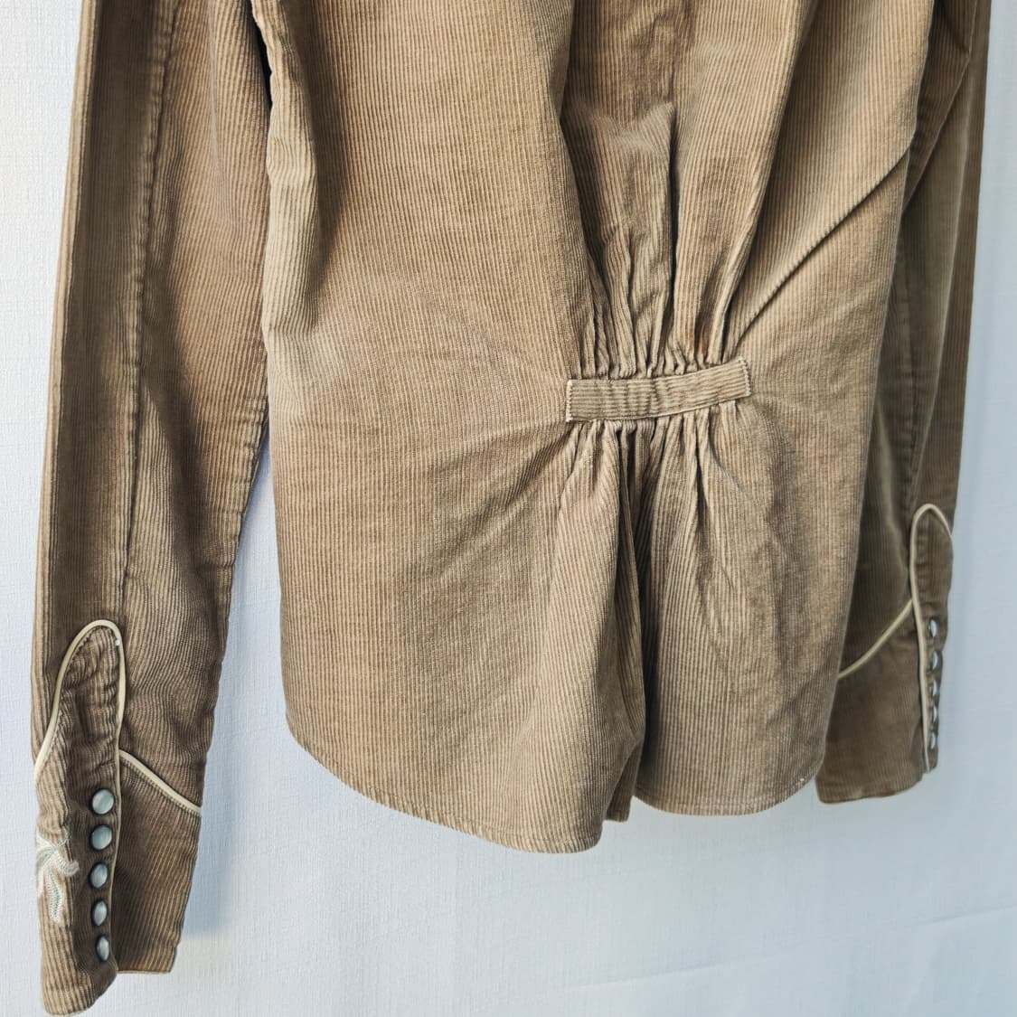 랄프로렌 플라워 자수 코듀로이 웨스턴 셔츠 카키 브라운 6사이즈 상품이미지8