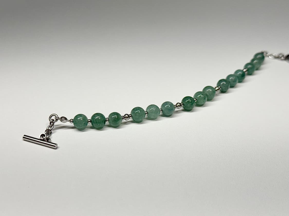 (맞춤 사이즈)천연석 버마옥 원석팔찌 상품이미지1