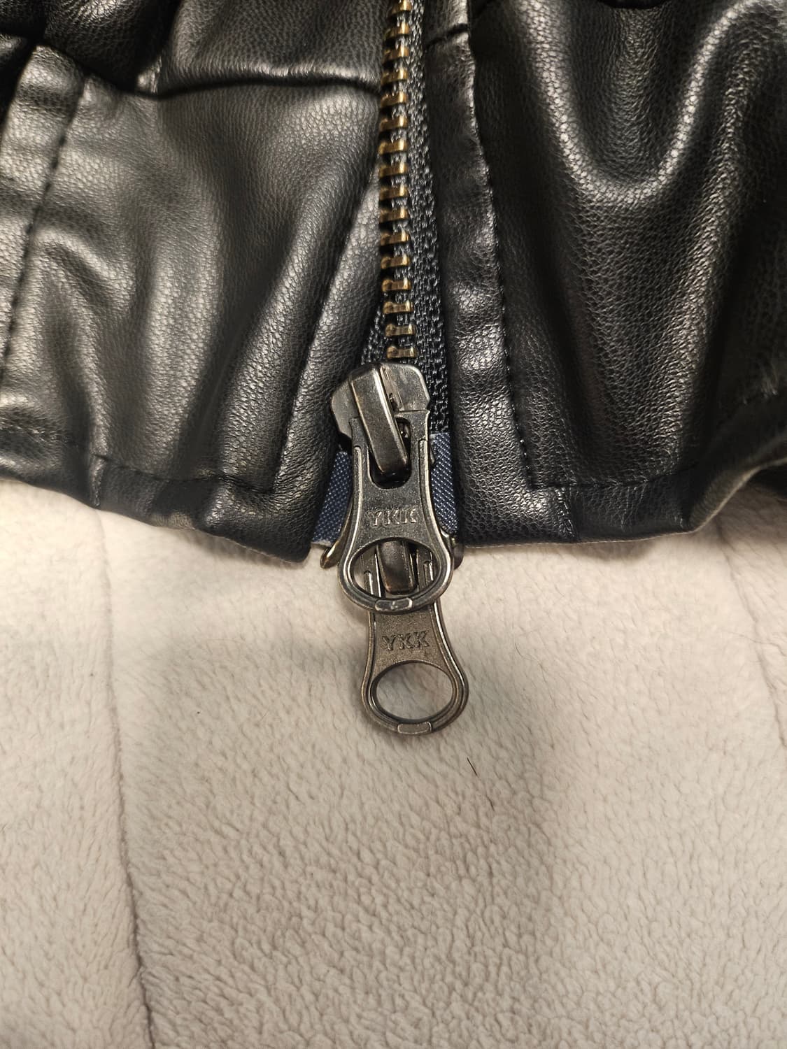 Civision by CSC 레더 믹스 봄버 자켓 2 상품이미지8