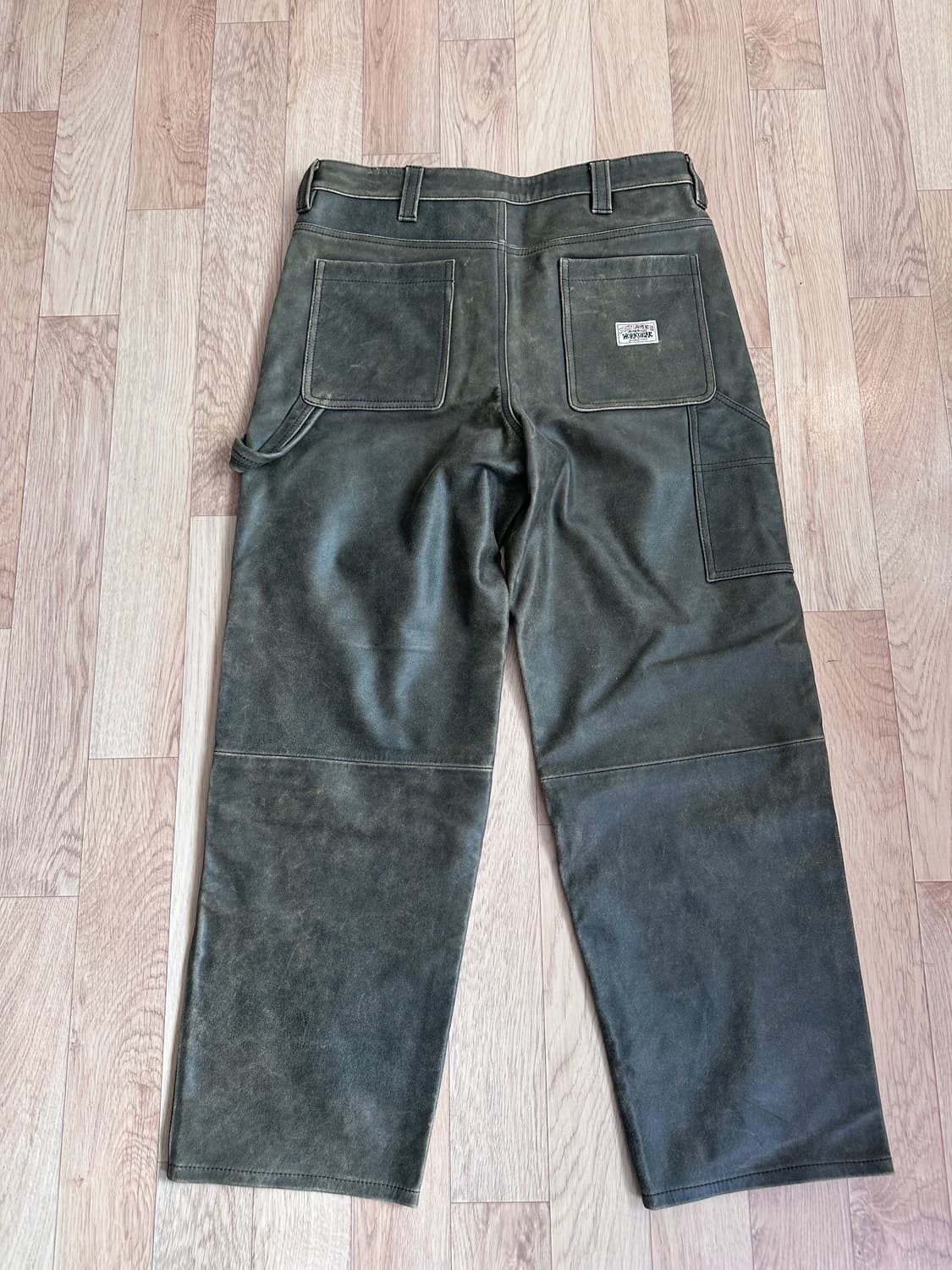 스투시레더팬츠Work Pant Distressed Leather32 상품이미지6