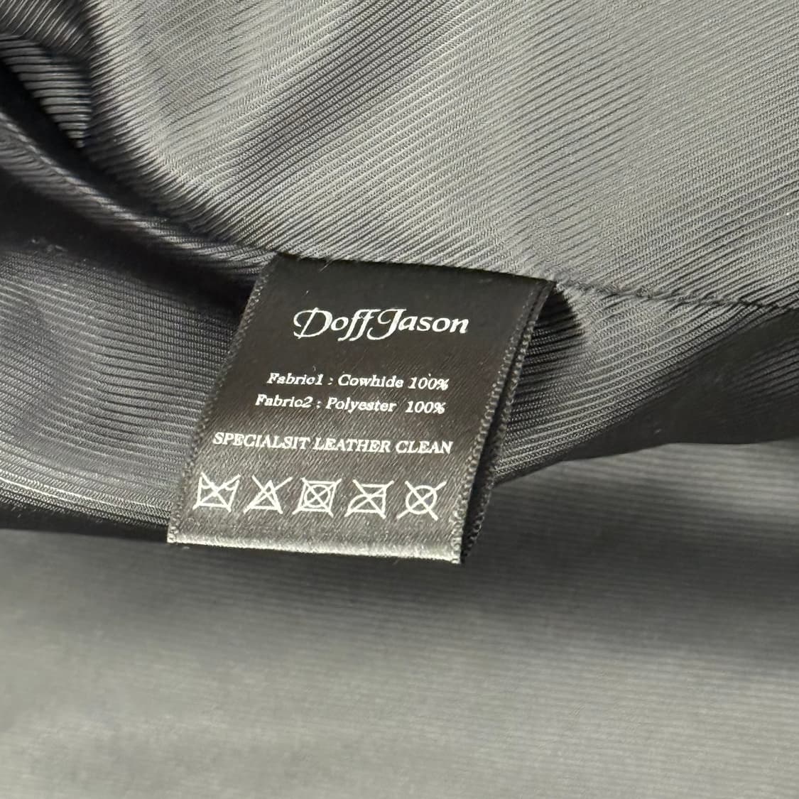 [정품/M] Doff Jason 도프제이슨 블랙 레더 자켓 상품이미지8