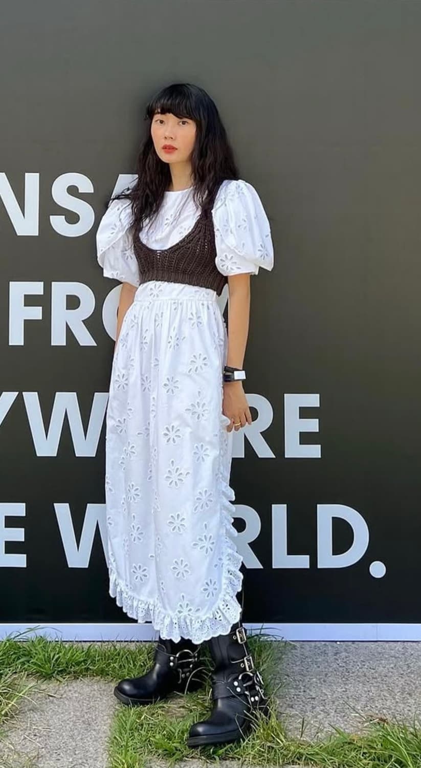 시몬로샤 x H&M 콜라보 아일렛 원피스 38사이즈 상품이미지3