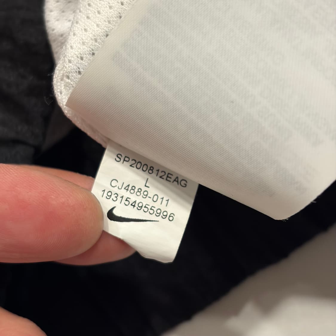 [L] 나이키 더블스우시 블랙 바람막이 후드 집업 C188 상품이미지9