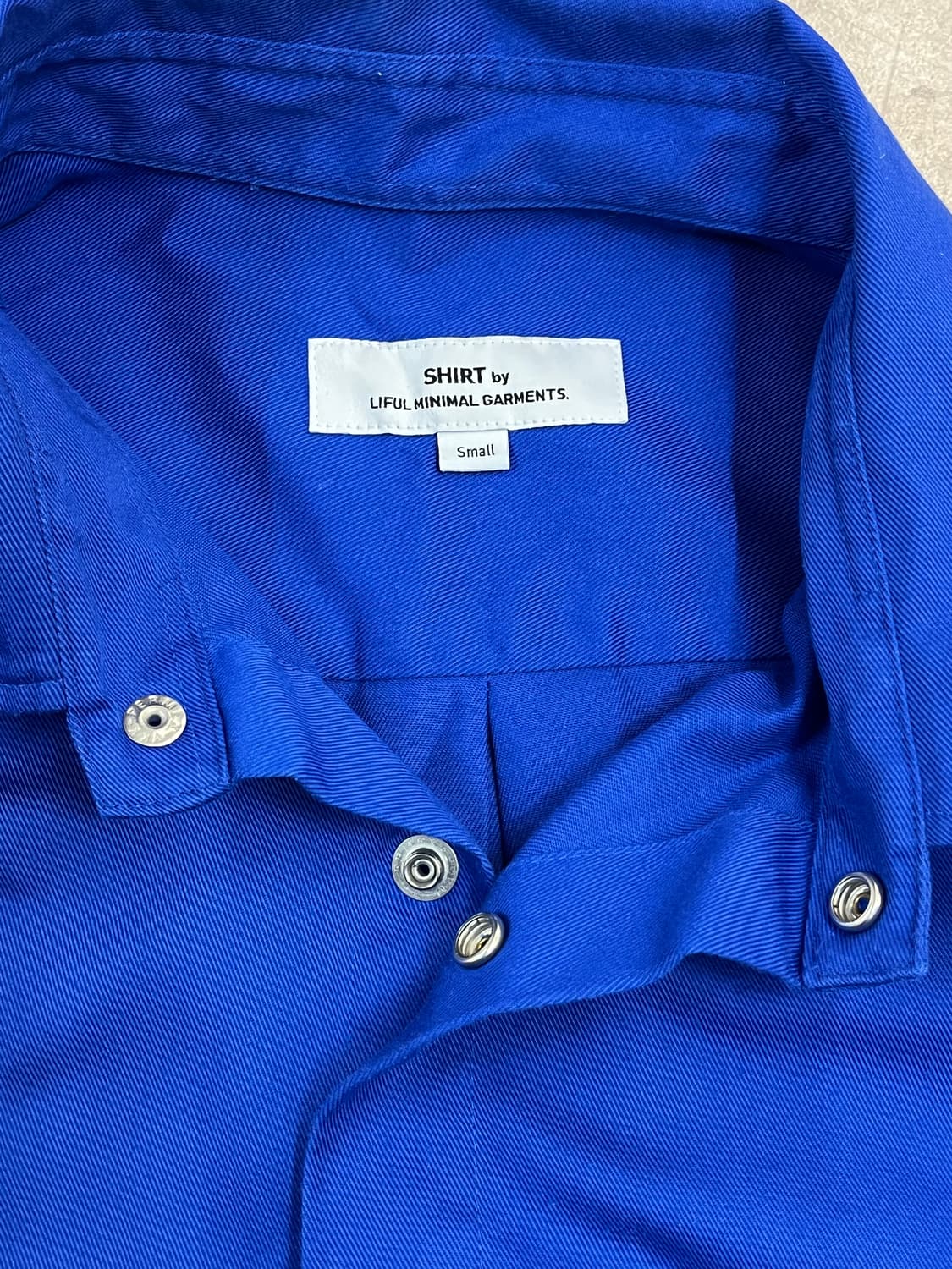 라이풀 스냅 오버 버튼 셔츠 블루 S #csz2732 상품이미지3