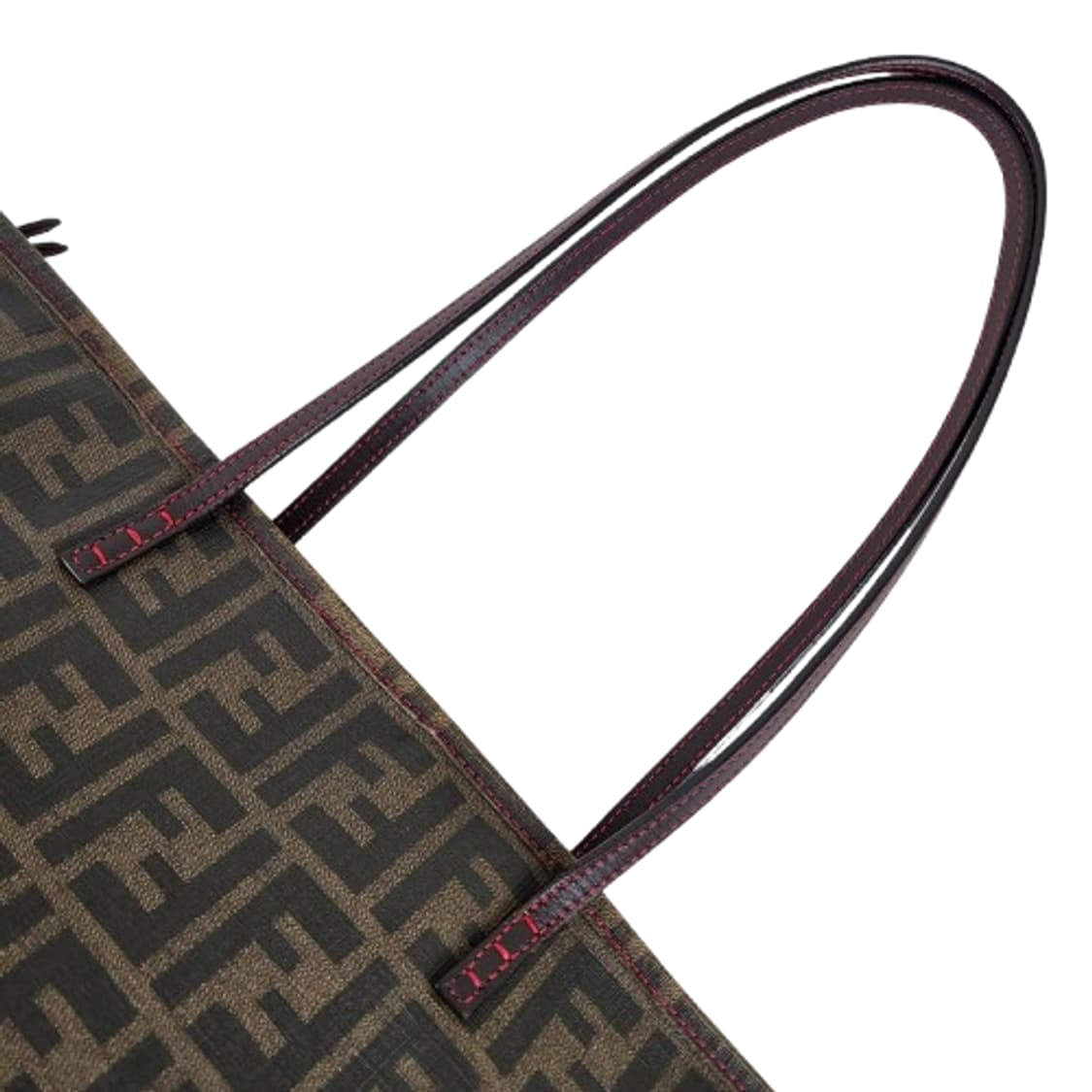 정품 펜디 주카 PVC 타바코브라운 스티치 쇼퍼백 상품이미지7