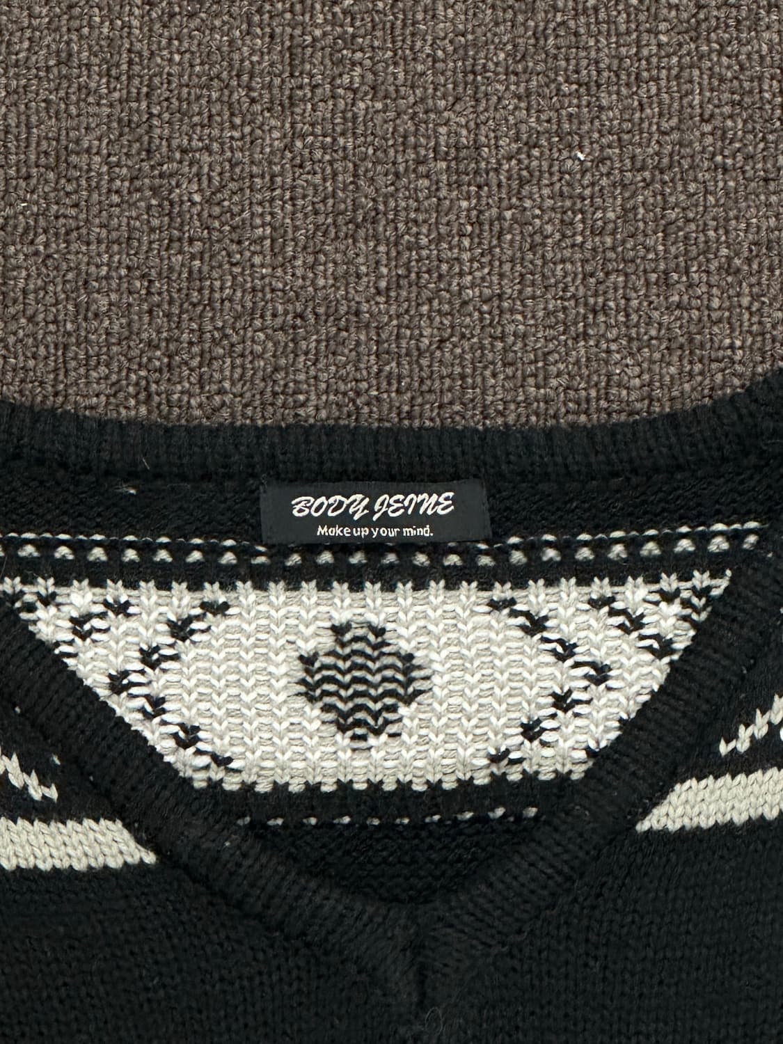 OS)Body Jeine 빈티지 여성 노르딕 패턴 케이프 스웨터 상품이미지4
