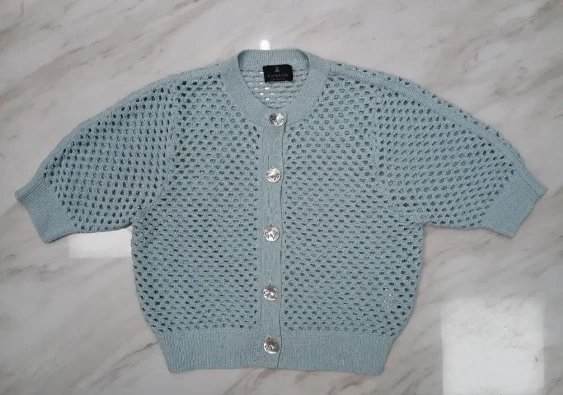 [정품 파격가] 랑방 컬렉션 여성용 반팔 니트 자켓 90 사이즈  상품이미지1