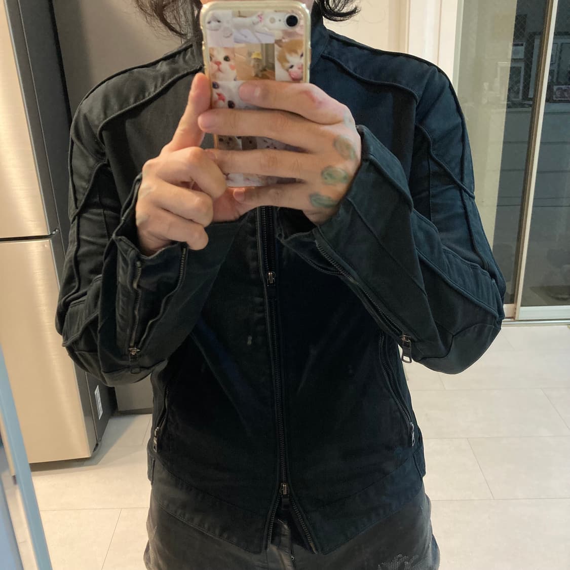 아르마니 익스체인지 파이핑 라이더 자켓 상품이미지2