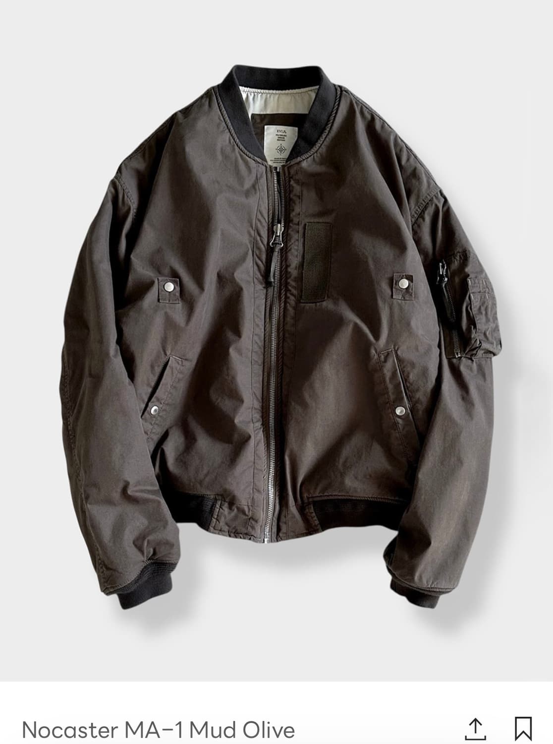 [3] 엔벨로프 노캐스터 ma-1 머드 올리브 상품이미지1