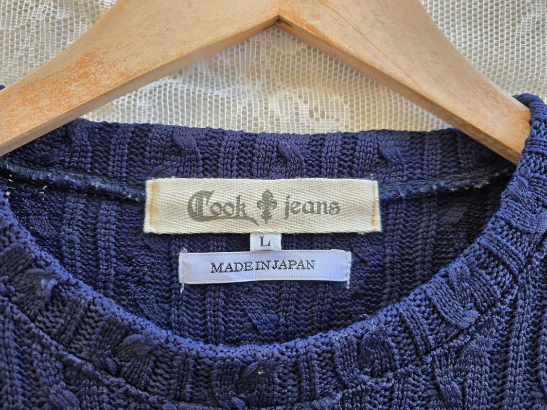 일본 쿡 진 케이블 니트 (made in japan) 상품이미지3
