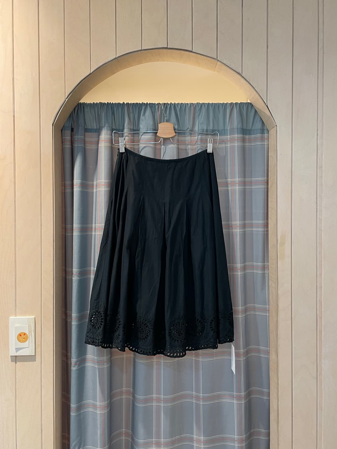 일본 레이스펀칭 핀턱스커트 상품이미지4