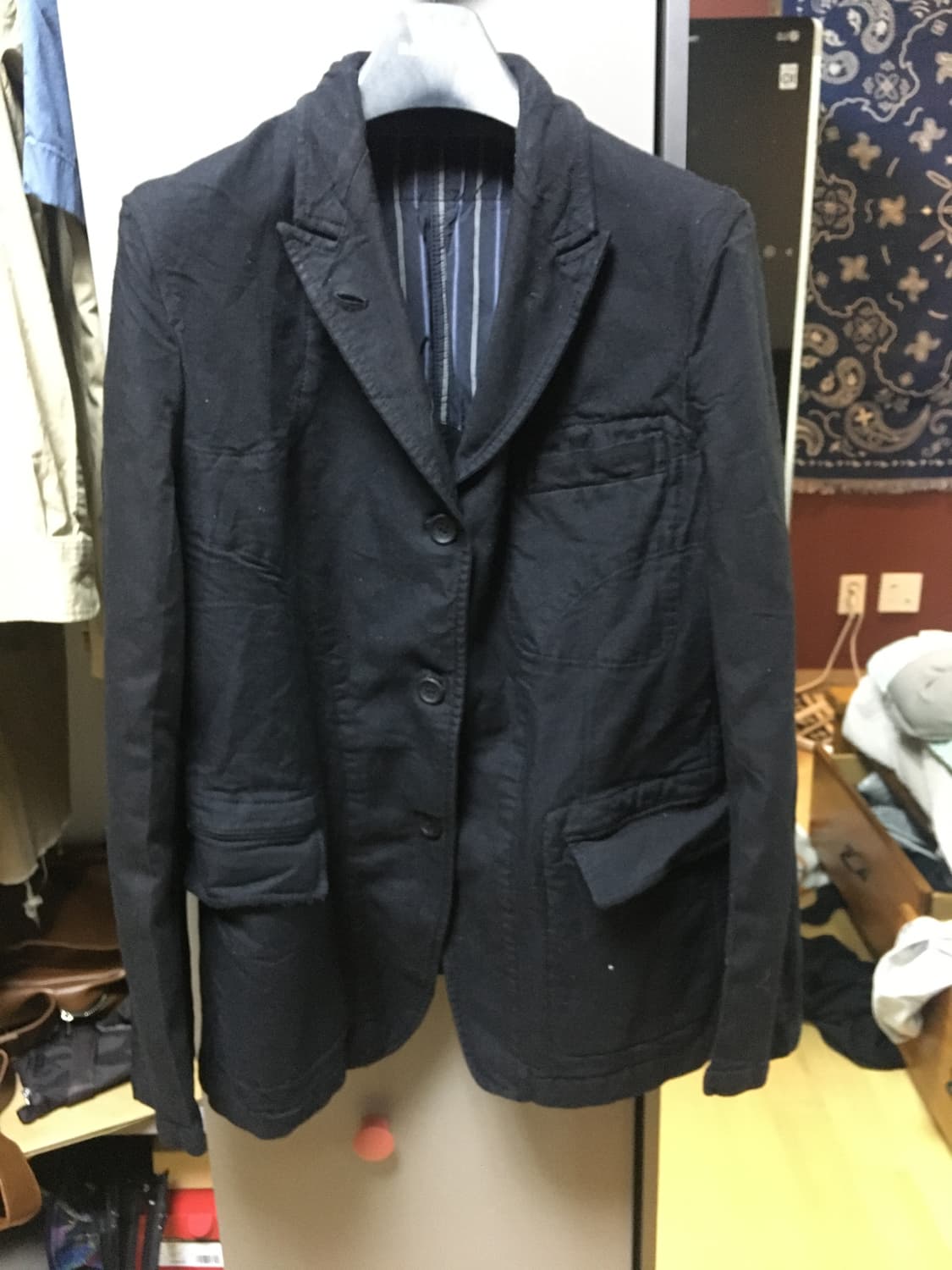 꼼데가르송 옴므 스트라이프 큐프로 리버서블  자켓 상품이미지1