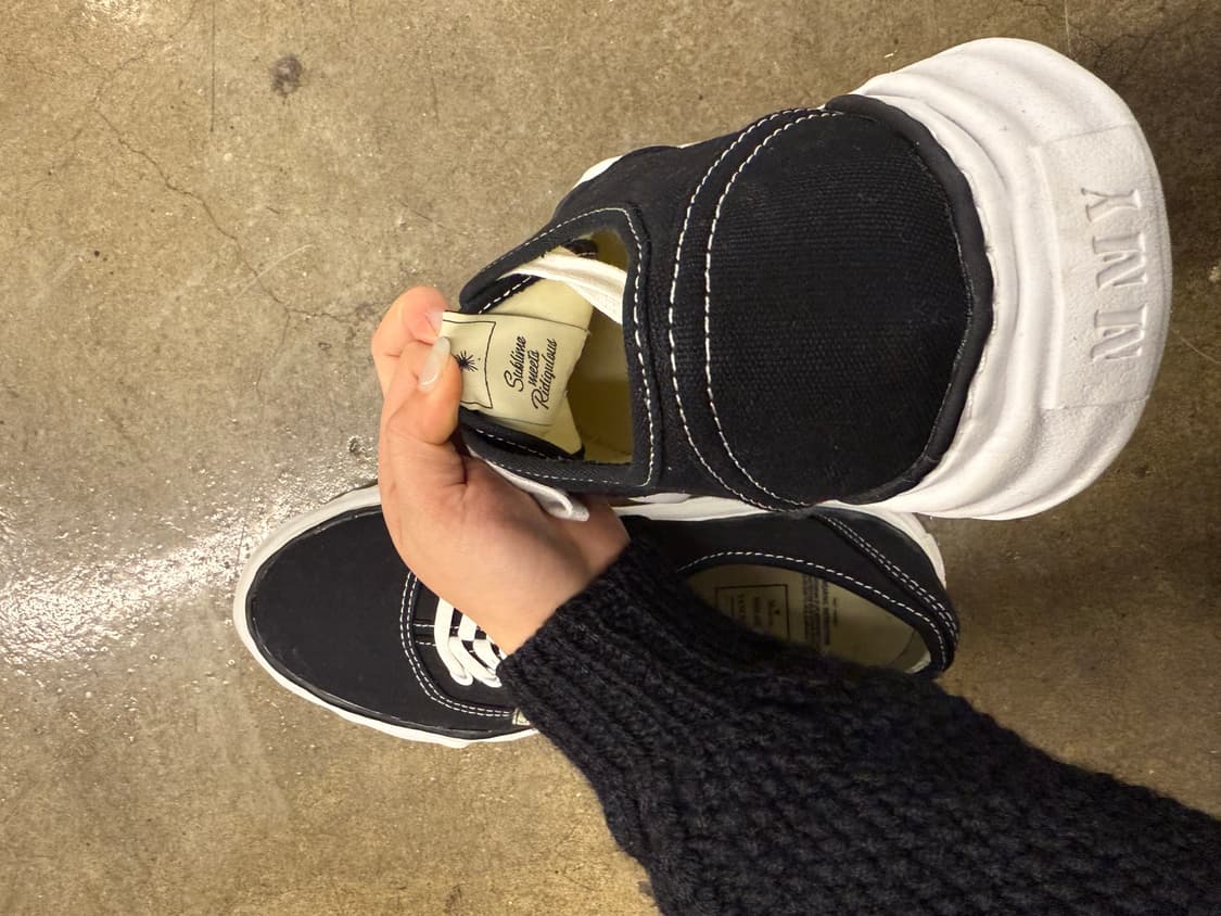 메종 미하라 야스히로 베이커 캔버스 로우 블랙 44 상품이미지8