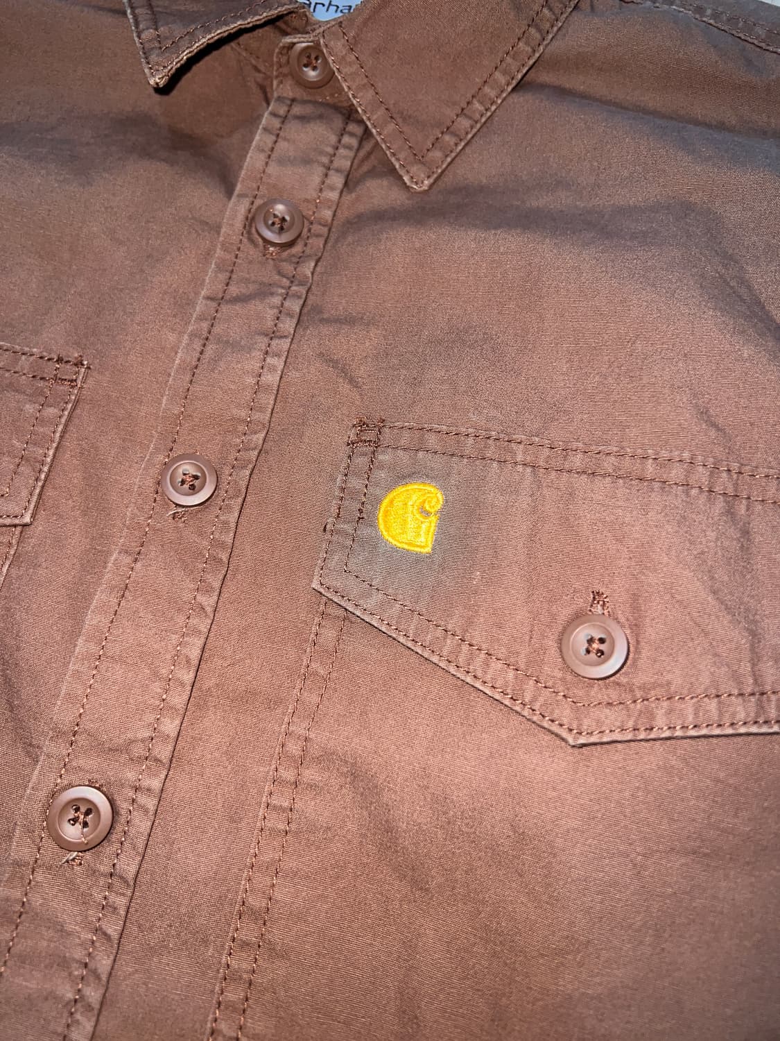 Carhartt 브라운 반팔 셔츠 상품이미지5
